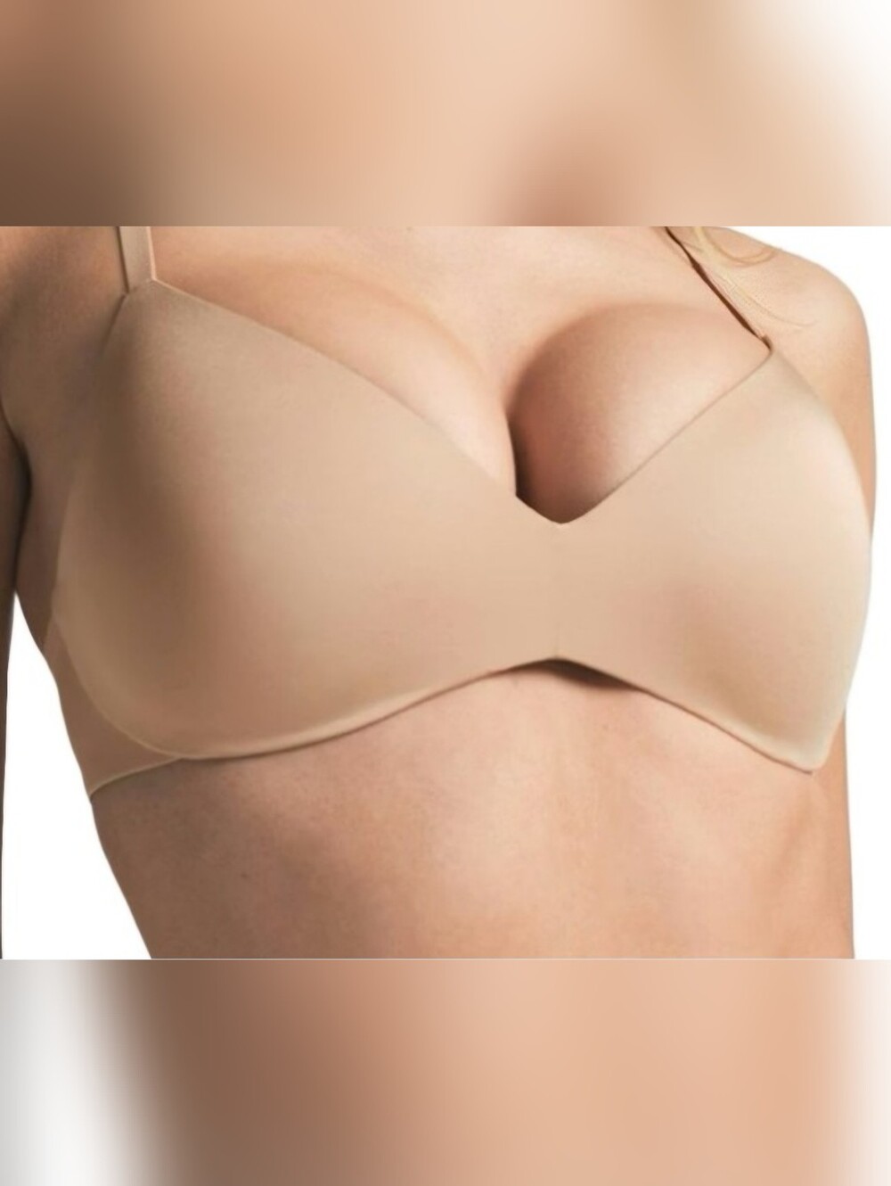 SKIMS Seamless Nude T-Shirt Push Up Bra